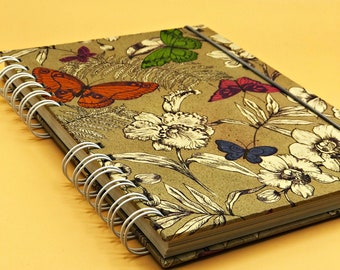 Notizbuch "butterfly",  nachhaltig hergestellt mit Graspapier, A5