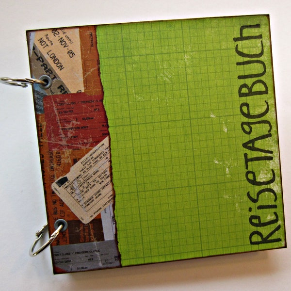 Reisetagebuch "Ticket" 15 x 15 cm