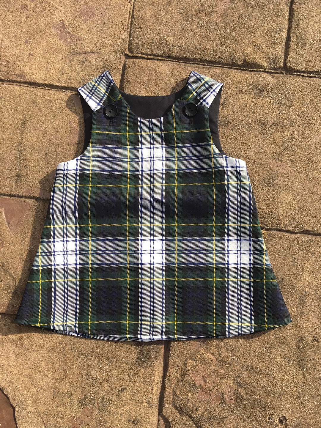 green tartan pinafore dress Gordon Dress 5067