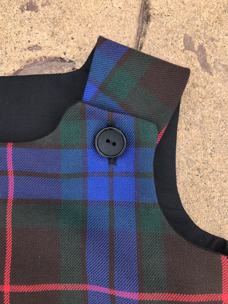 Fraser Ancient Hunting Tartan Pinafore Dress Etsy