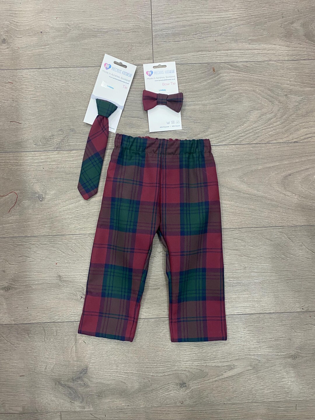 Lindsay Dress Tartan Bow Tie main image 0