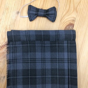 Grey Granite Tartan Kilt and Bow Tie for babies , children image 6