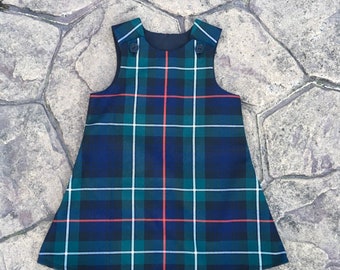 Thompson Tartan Pinafore Dress and Hair Bow - Etsy