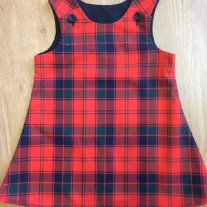 Robertson Tartan Pinafore Dress and Hair Bow image 6