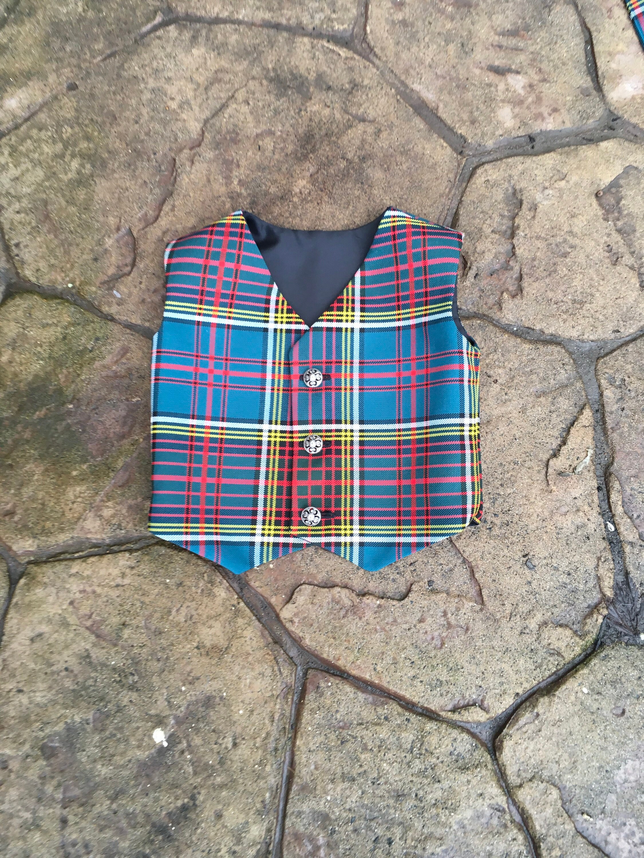Kids tartan waistcoat sale