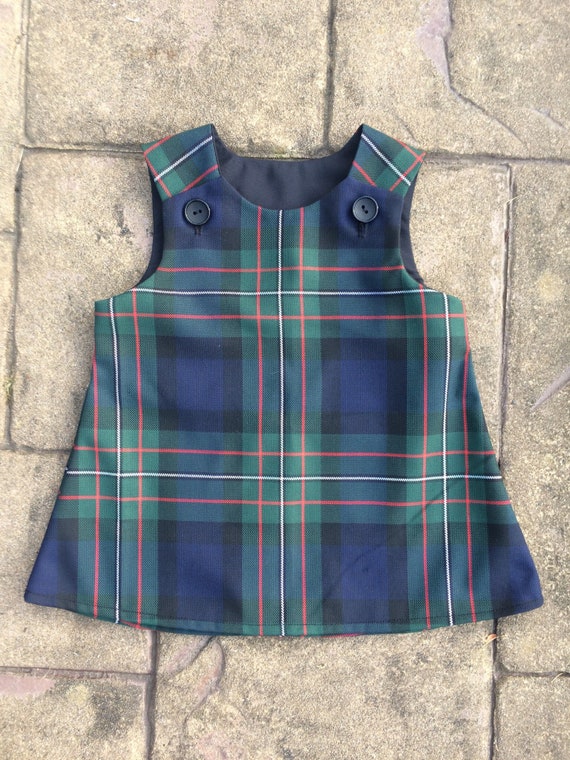baby tartan pinafore dress