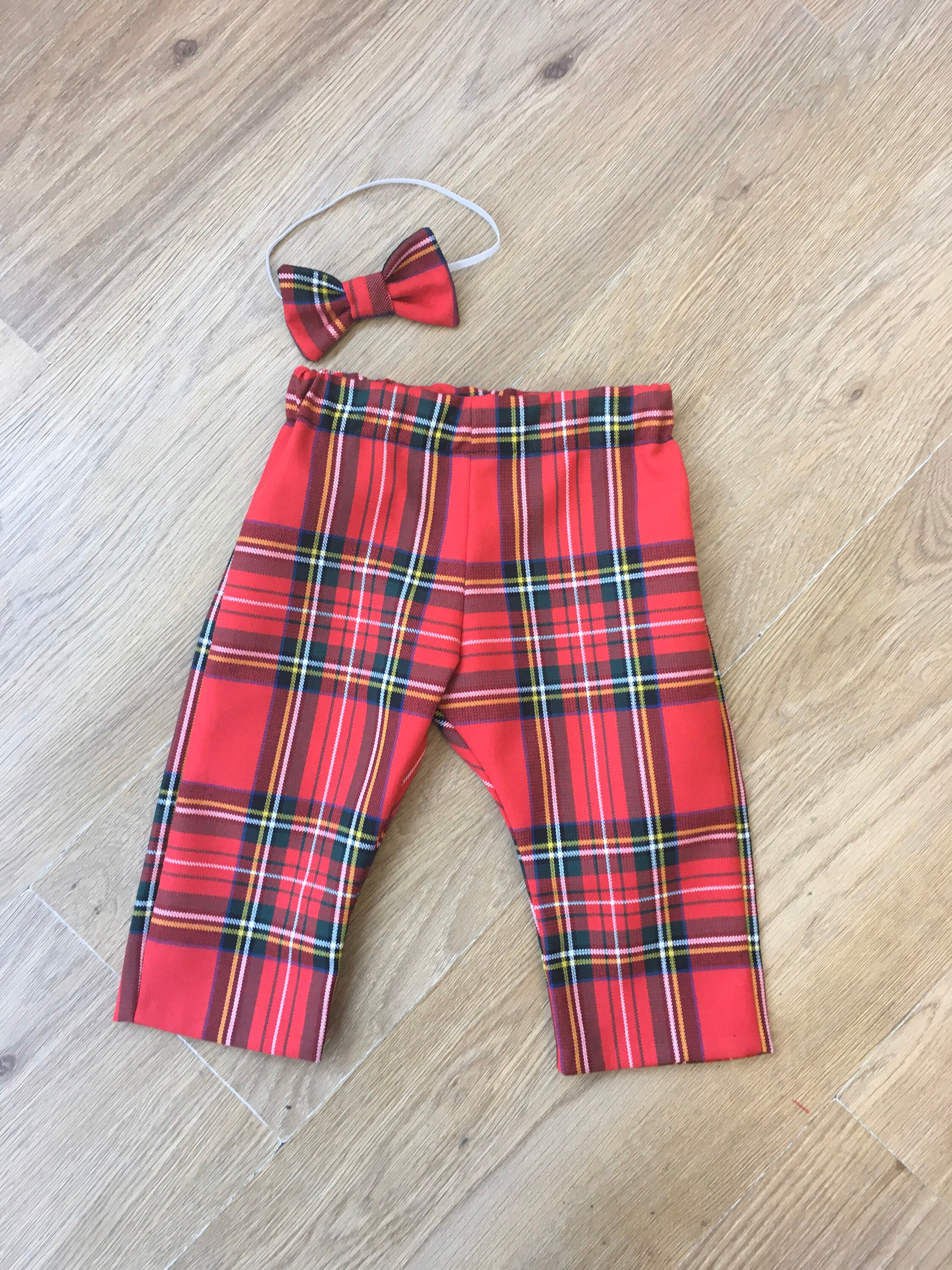 Royal Stewart Tartan Trousers Pants Trews With Bow Tie Etsy