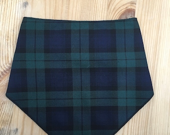 Black Watch Tartan Bandana Bib, babies