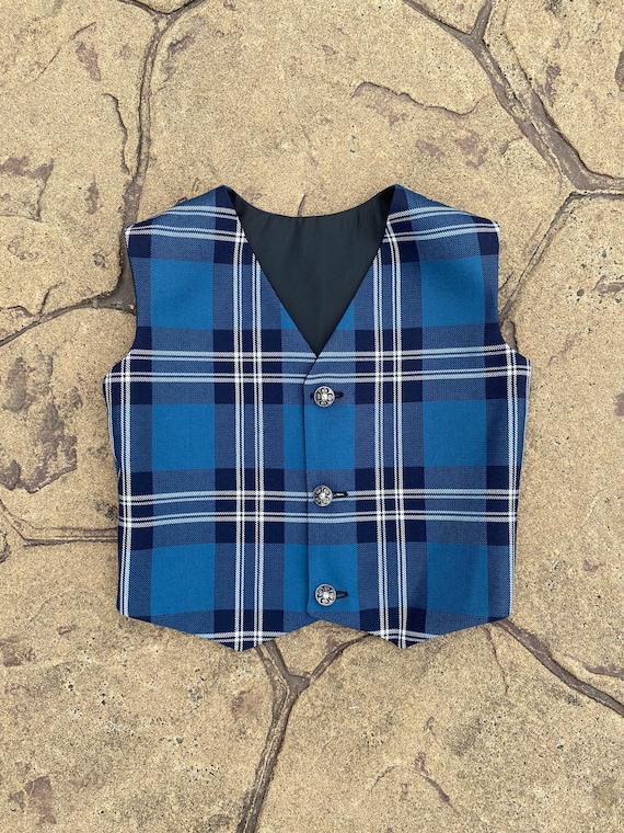 Kids tartan waistcoat outlet