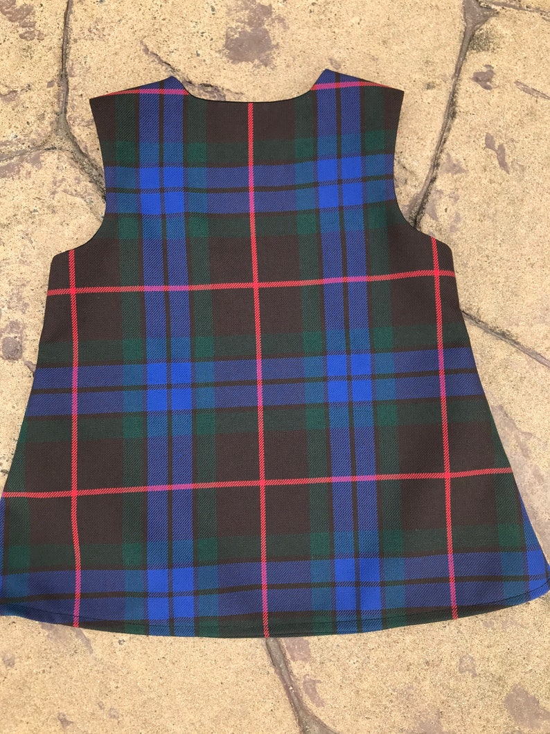 Fraser Ancient Hunting Tartan Pinafore Dress Etsy UK