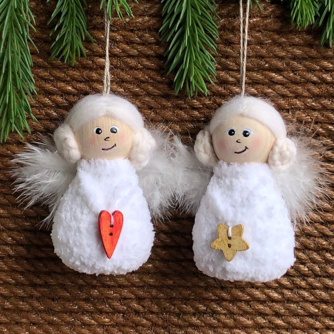 Christmas Angel decorations ornament Christmas decor Baptism  Etsy