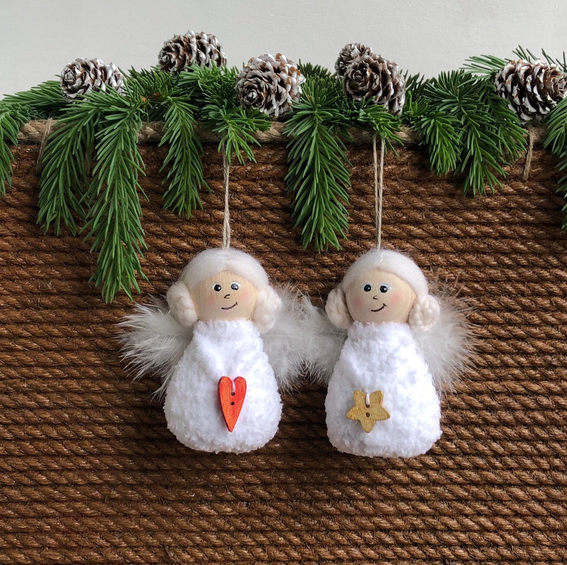 Christmas Angel decorations ornament Christmas decor Baptism  Etsy