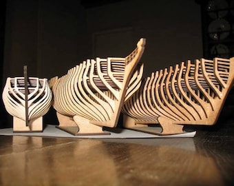 Ancient Ship skeleton dxf svg cdr lasercut ship 3d puzzle model mdf lasercut cnc cut ship skeleton vector files