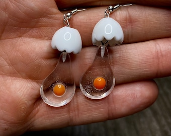 NEW* Cracked Egg Earrings,Weird Earrings,Unique Earrings,Oddity Earrings,Crazy Earrings,Cool Earrings,Lightweight,weird,odd earring,easter