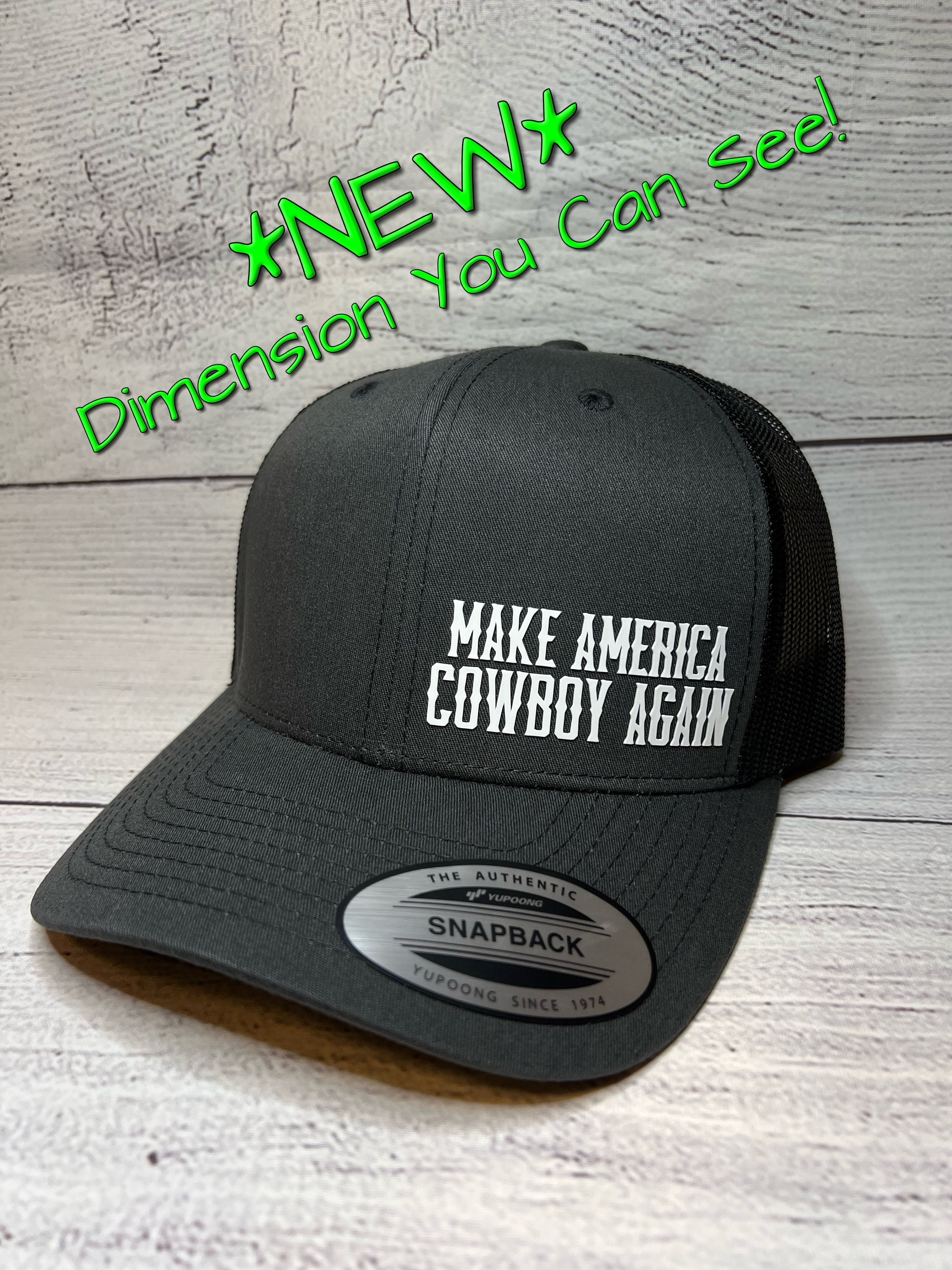 Retro Rodeo Make America Cowboy Again Embroidered Flat Bill Mesh Western Hat Ca American Rodeo Flat – Lost Calf main image 3