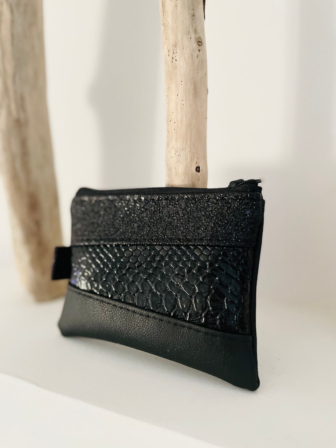 The Row Round Coin Pouch In Black