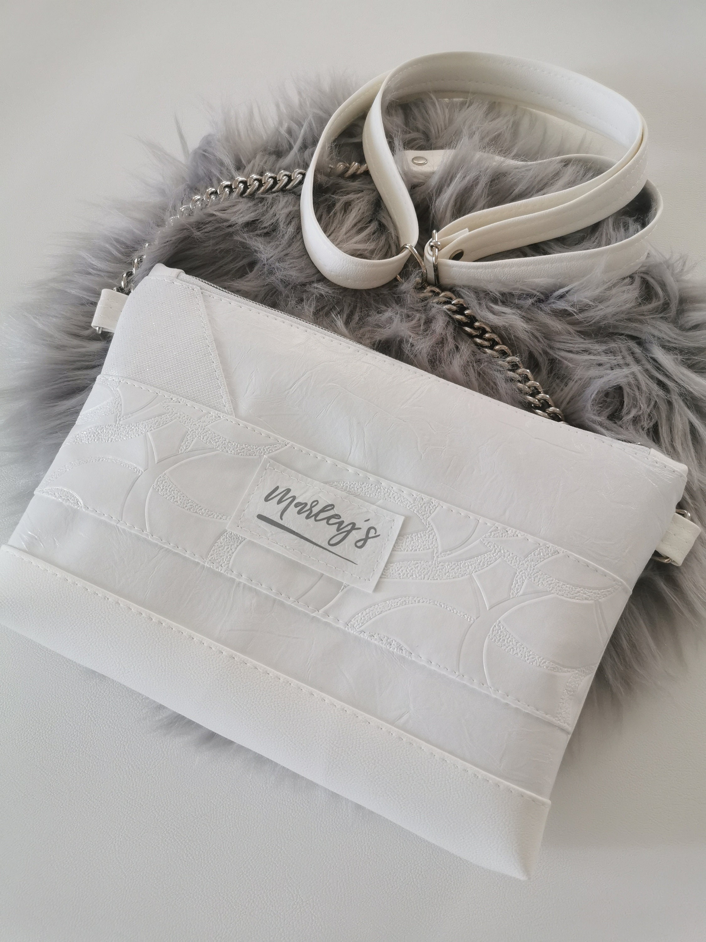 Crossbody Bag Crossbody Purse White Shoulder Bag Vegan Etsy