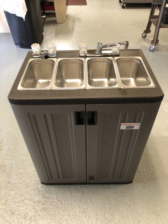 Portable Sink by Pratts Direct 3 4 Bay Compartment HOT WATER - Etsy Canada