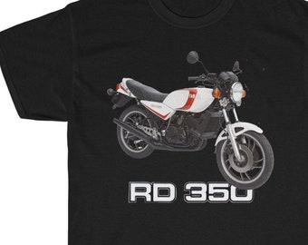 For Yamaha RD350 LC Motorcycle  T Shirt, Printed & Dispatched USA. Classic Japanese, Cafe Racer, Biker