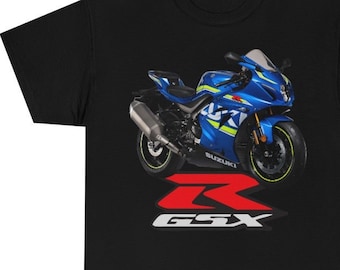 Suzuki GSX-R Unisex Heavy Cotton Motorcycle T Shirt, impresa y enviada desde Miami EE. UU.