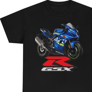 Suzuki GSX-R Unisex Heavy Cotton Motorcycle T Shirt, Printed & Dispatched from Miami USA