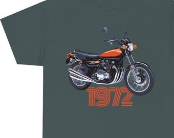 Cool Retro Unisex Heavy Cotton Motorcycle T Shirt, Printed & Dispatched from Miami USA