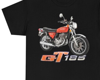 Suzuki GT185 Unisex Heavy Cotton Motorcycle T Shirt, impresa y enviada desde Miami EE. UU.