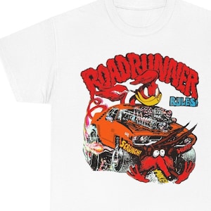 Plymouth Roadrunner Hemi Orange Unisex Heavy Cotton Tee, Printed in USA