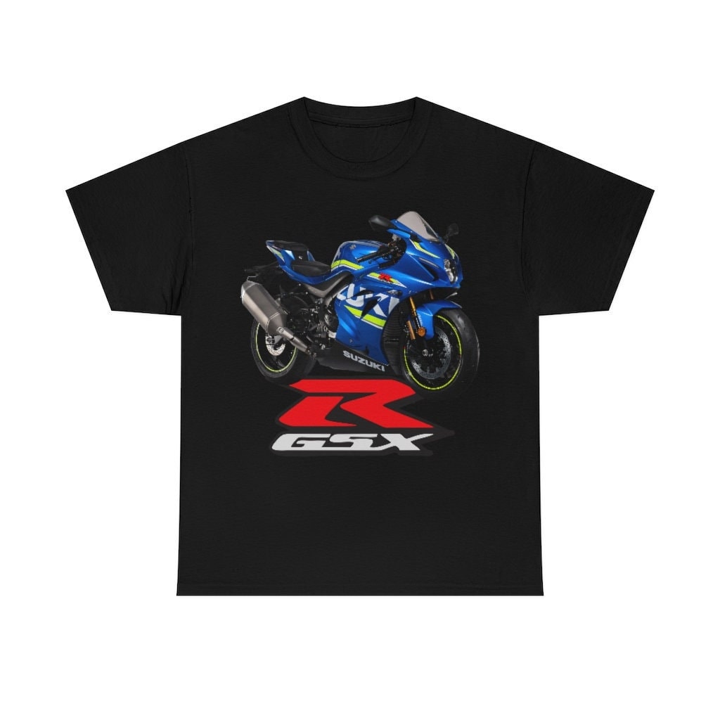 T-shirt Suzuki GSX-R - Motif Moto - Cadeau Motard - Noir - Taille Regular - Neuf