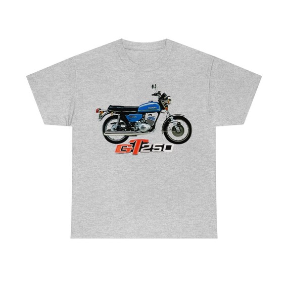 Suzuki GT250 Unisex Heavy Cotton Motorcycle T Shirt, Printed