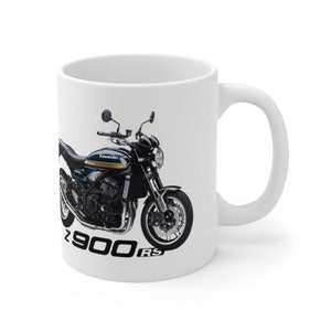 Kawasaki Z900 RS Candytone Blue Motorcycle Ceramic Coffee Mug 11oz, Printed in USA