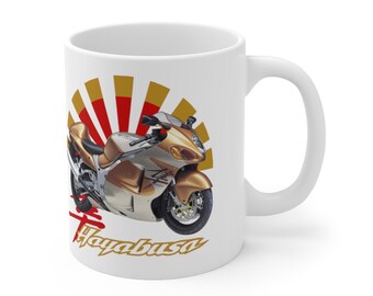 Suzuki Hayabusa Gen one Motorcycle Ceramic Coffee Mug 11oz, Printed in USA