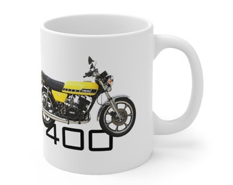 Yamaha RD400 Classic Japanese Motorcycle Ceramic Coffee Mug 11oz, Printed in USA