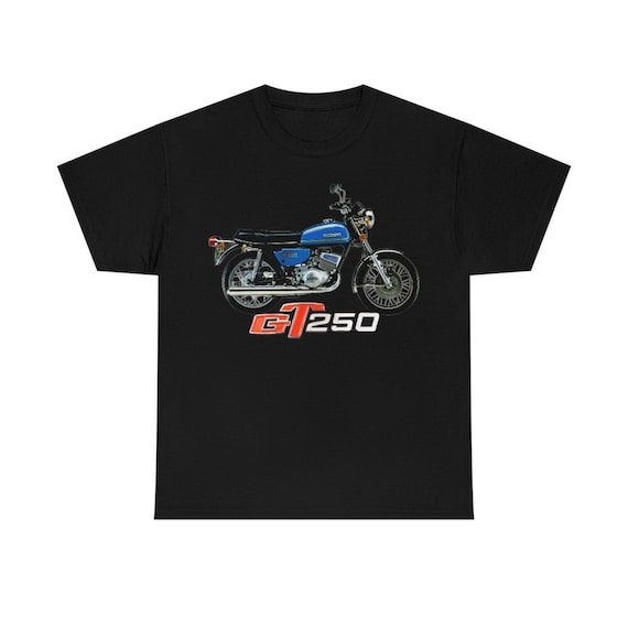 Suzuki GT250 Unisex Heavy Cotton Motorcycle T Shirt, Printed