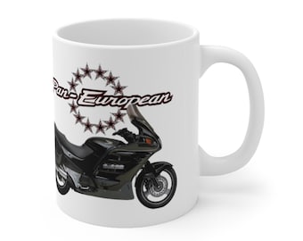 Honda Pan European Motorcycle Ceramic Coffee Mug 11oz, Impreso en USA