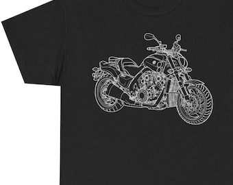 Vmax VMX1700 Yamaha Motorcycle Heavy Cotton T Shirt Tee, Sizes S to 5XL Printed in USA