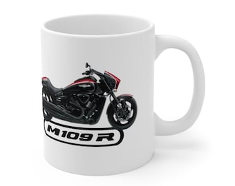 Suzuki Intruder M109-R Motocicleta Cerámica Taza de café 11oz, Impreso en EE.UU.