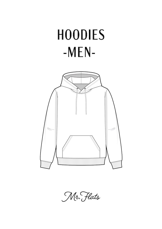 Premium Vector  Long sleeve hoodie technical fashion flat sketch vector illustration  template