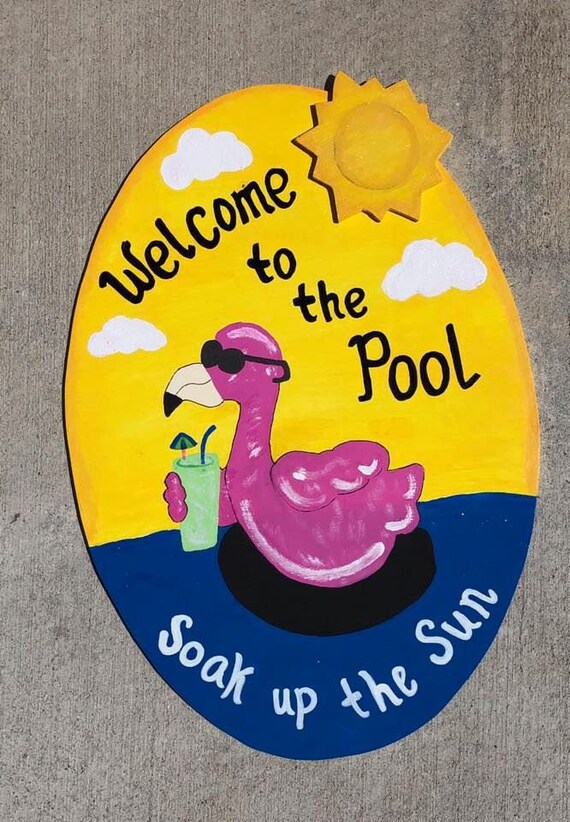 Pool Sign Etsy