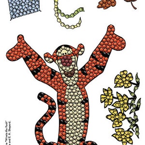 Jeu de tampons Crystal Art A6 Tigrou (Winnie l'ourson) - à utiliser avec des cristaux, des diamants, des pierres précieuses, des gouttes Nuvo, des stylos, des crayons, des peintures.