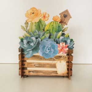Carte de voeux fleurs 3D - carte pop-out, unique