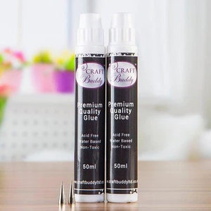 Craft Buddy Premium Glue Set of 2 with Fine Metal Tips