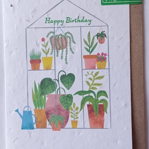 Carte Joyeux anniversaire Plante-moi - Papier ensemencé pour faire pousser vos propres fleurs