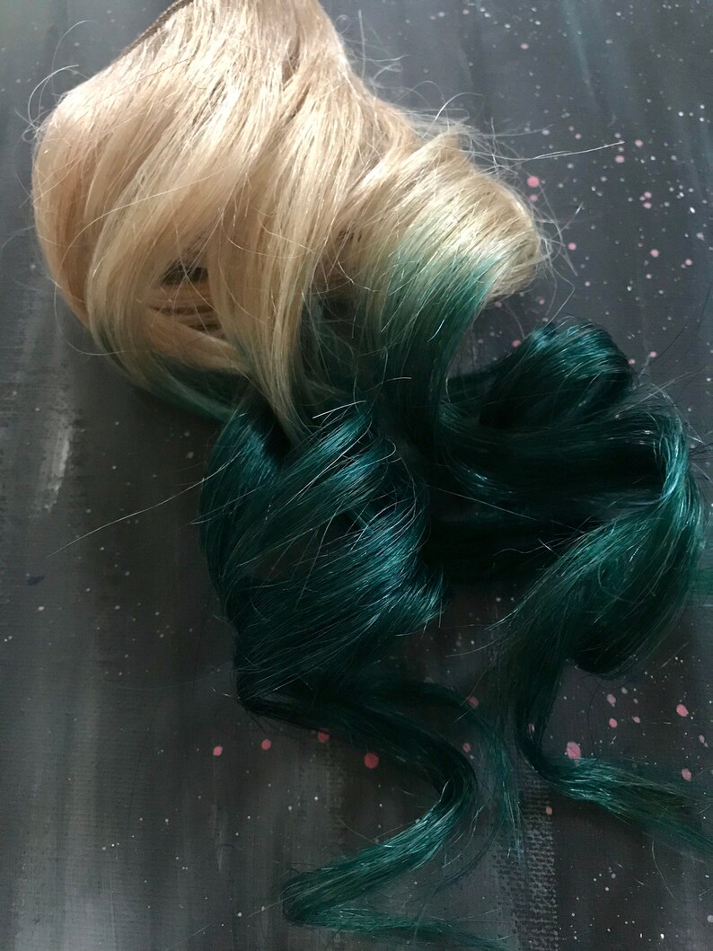 Blonde To Beautiful Teal Green Hair Extensions Mermaid Clip Etsy