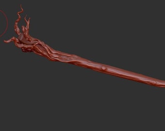 Radagast the brown wizards staff 3d model