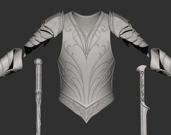 Modelo 3D de la armadura de Thranduil
