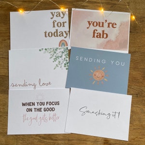 Inspirational postcard pack // sending love // send love // you’re fab // positive postcards // positive message // send poscards //