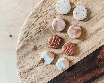 polymer clay studs