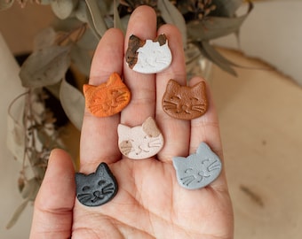 Custom Cat Earrings | Turn your cat into earrings! Cat polymer clay kitty stud earrings, pet lover earrings, gifts for a cat owner