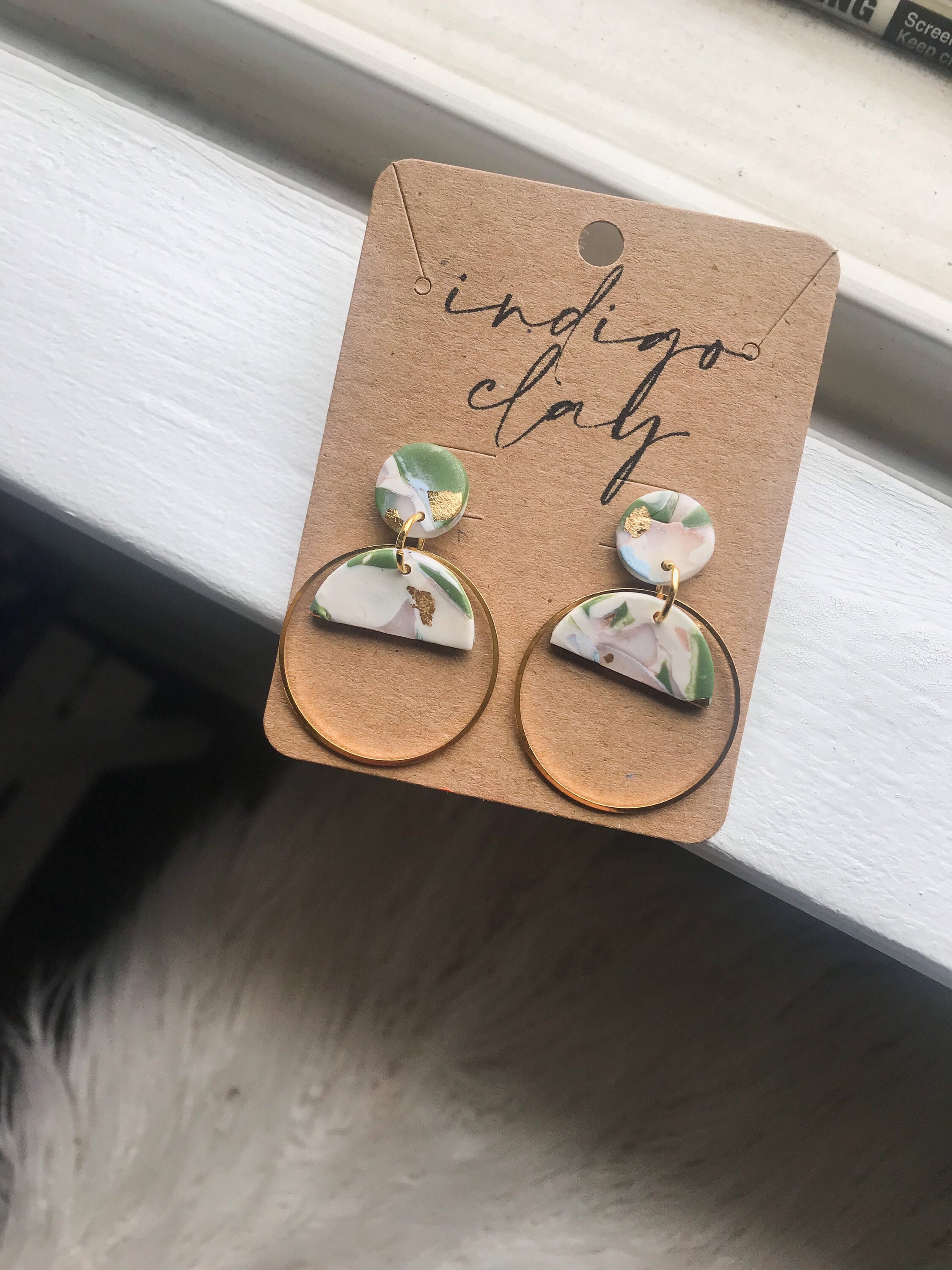 Safari Hoop Earrings Statement Earrings / Clay Earrings - Etsy